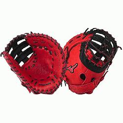 zuno GXF50PSE3 MVP Prime First Base Mitt 13 inch Red-Black Right Hand Throw  Patent pending Hee